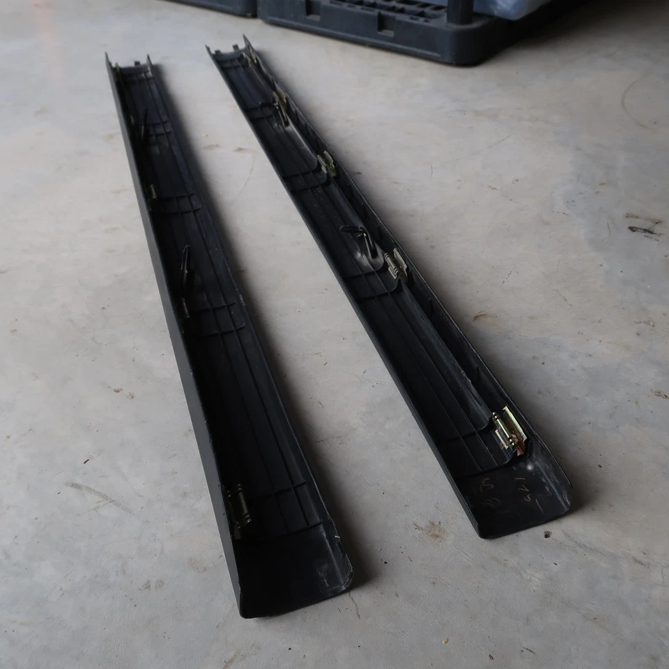 1994-1998 Ford Mustang Left & Right Door Sill Scuff Plates Trim Black Foto 4 de 4