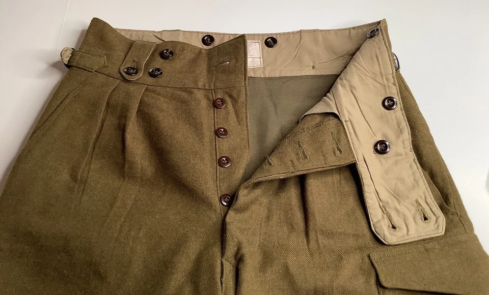 Vintage 1953 Women’s Australian Army Wool Pants Size 10 Lapidos Brown - Image 4 of 4