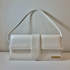 Jacquemus Long Le Bambino Women s Leather White Shoulder Bag