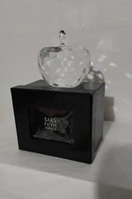 Saks Fifth Avenue Crystal Apple Paperweight 3.T"