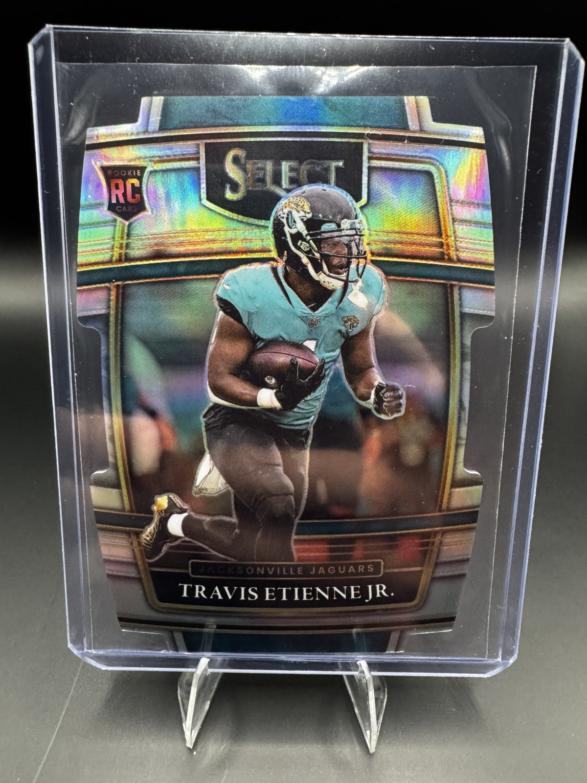 2021 Panini Select - Concourse Travis Etienne #54 White Prizm Die-Cut /99 (RC)