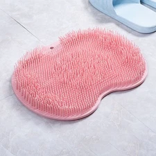 Foot Back Scrubber Exfoliating Silicone Massager Pad Cleaning Mat Bath Show