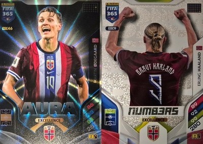 Panini Fifa 365 2026 Excellence  Aura 2x Norway Erling Haaland Odegaard