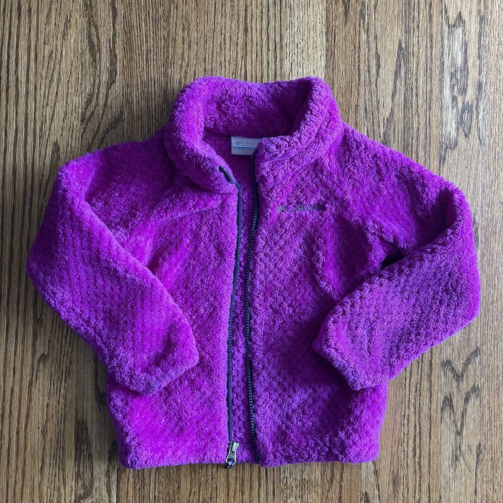 Columbia Girls Full Zip Fleece Jacket Size XS 6/7