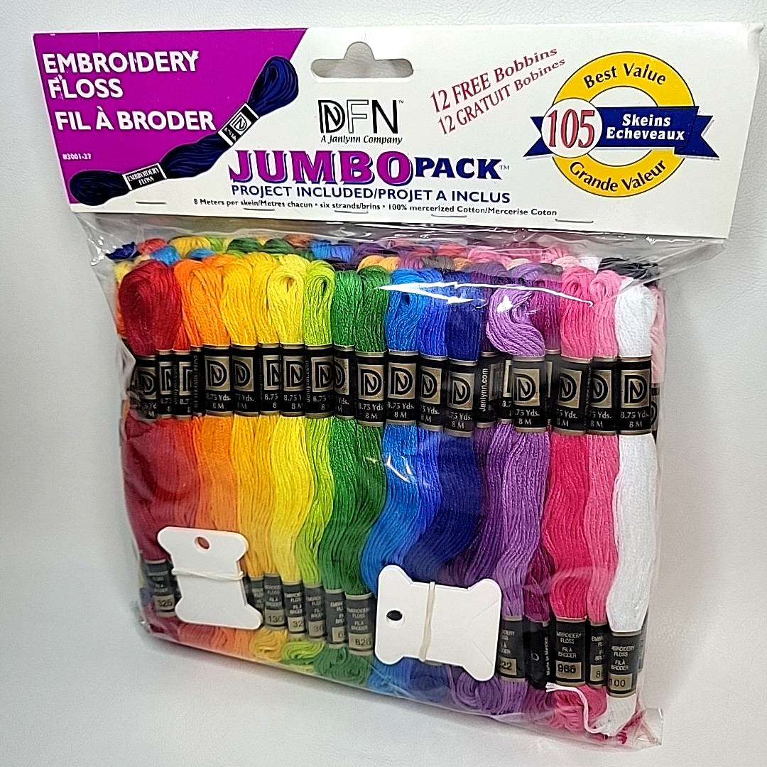 Floss Jumbo Pack 8.7yd 105/pkg-assorted Colors