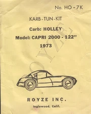  Royze Carburetor Kit HO-7K FOR HOLLEY 1973 CAPRI 2.0