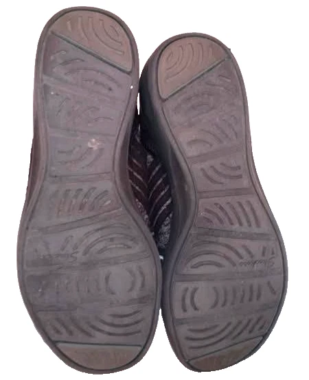 Zapatos Skechers para mujer negros tejidos sin cordones espuma viscoelástica refrigerada por aire cómodos elásticos Foto 4 de 4