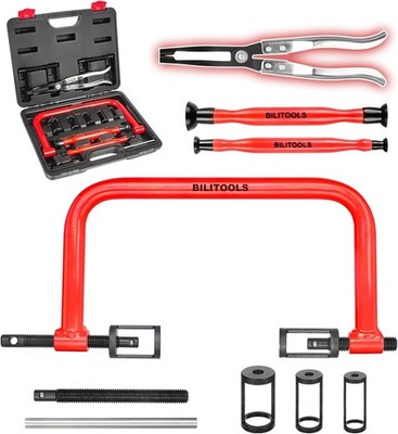 13pcs Valve Spring Compressor Tools with Straight Valve Stem Seal Plier, Valve L
