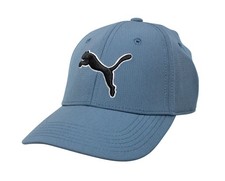 PUMA Evercat Dillon Stretch Fit Cap, Blue/Grey, Small-Medium, Blue/Grey