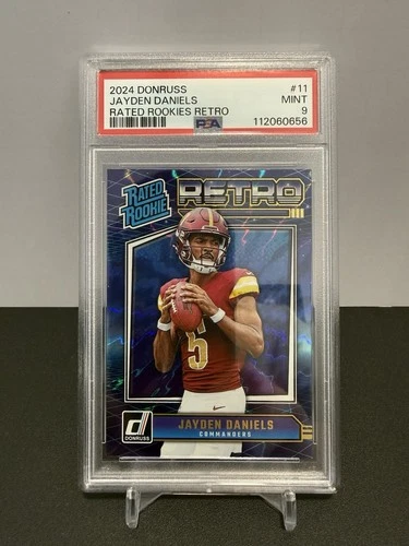 Panini Donruss 2024 Rated Rookie Retro Jayden Daniels #11 PSA 9 Commanders
