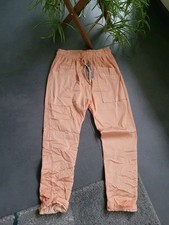 Damen Shiny Jogpants  v. Made in Italy * apricot * Gr. 42