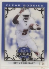 2019 Leaf Best of Football Clear Rookie Navy 7/25 Devin Singletary #FB-07 0q1p