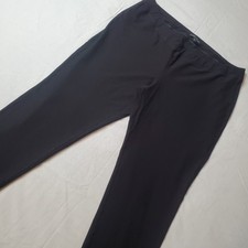 Eileen Fisher Women's Size L Stretch Crepe Tapered Leg Pants Black
