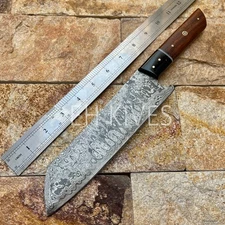 12''Handmade Damascus Slicing Sharp Chef Kitchen Knife for Meat/BBQ