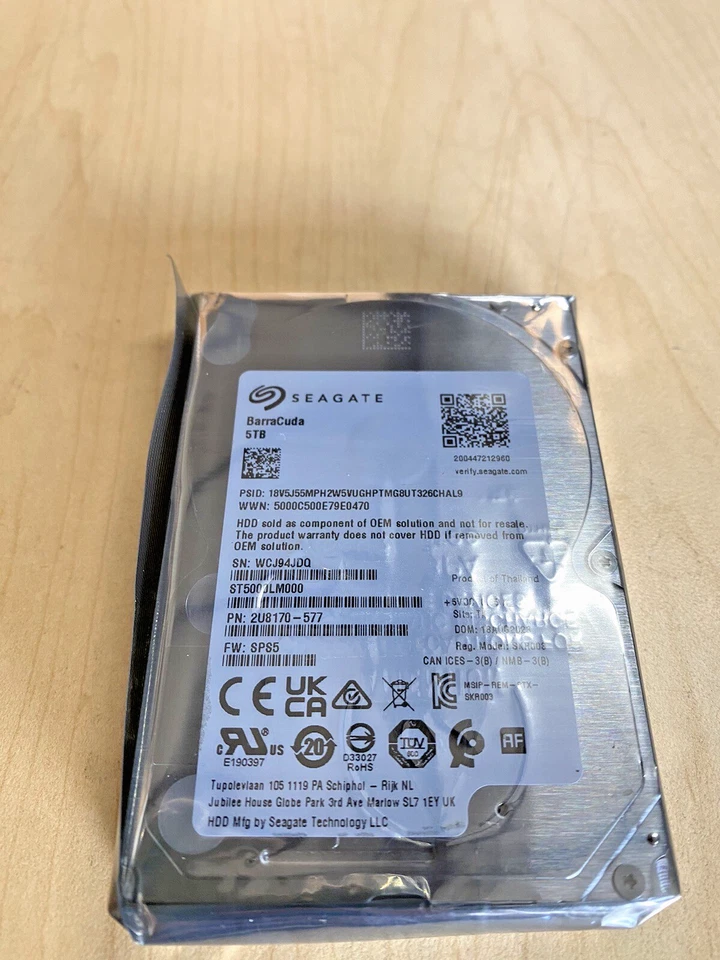 🚀 NEW Seagate ST5000LM000 5TB 2.5" SATA Hard Drive HDD – 128MB Cache – 5400RPM - Image 3 of 4