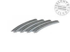 Kato 20-140 - scala N - set di 4 binari curvi R381 30° con massicciata