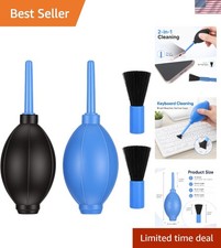 High-Quality Dust Blower Set with Soft Brushes - Ideal for Cameras Instruments