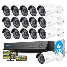 Reolink 5MP 510A 16CH NVR 4TB HDD Kit Outdoor DIY CCTV PoE Security Cam System
