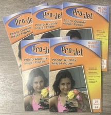 5 x Packs of Pro-Jet Glossy A4 Photo Paper 210gsm - 20 Sheets - Brand New