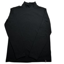 Banana Republic Turtleneck Mens Large Black Performance Thermal Mock Neck
