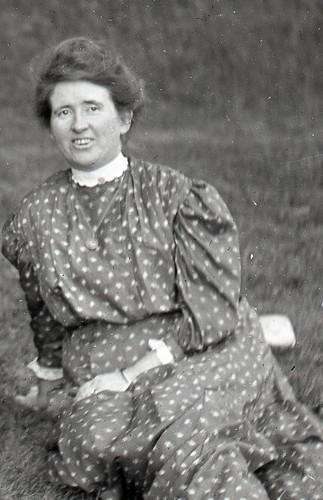 Antike negative Glasfolie Americana Großvater junge Mädchen Mode #4 - Bild 3 von 4