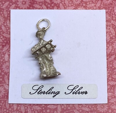 Charme Bracelet Clown Avec échelle En Argent Sterling 925 - Vintage - France - Occasion Bon état