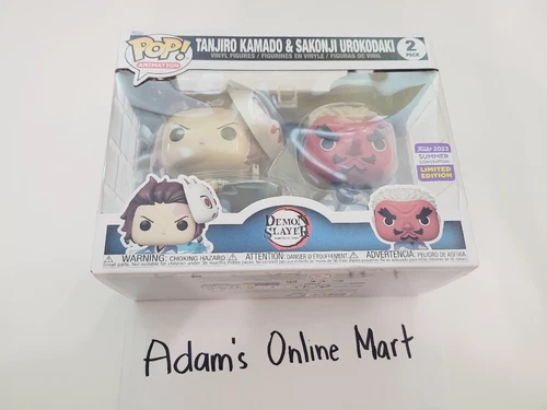 Funko Pop! Vinyl: Demon Slayer - Tanjiro Kamado & Sakonji Urokodaki - 2 Pack