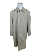 Hart Schaffner & Marx Mens Beige Sleek Trench Coat Size 44