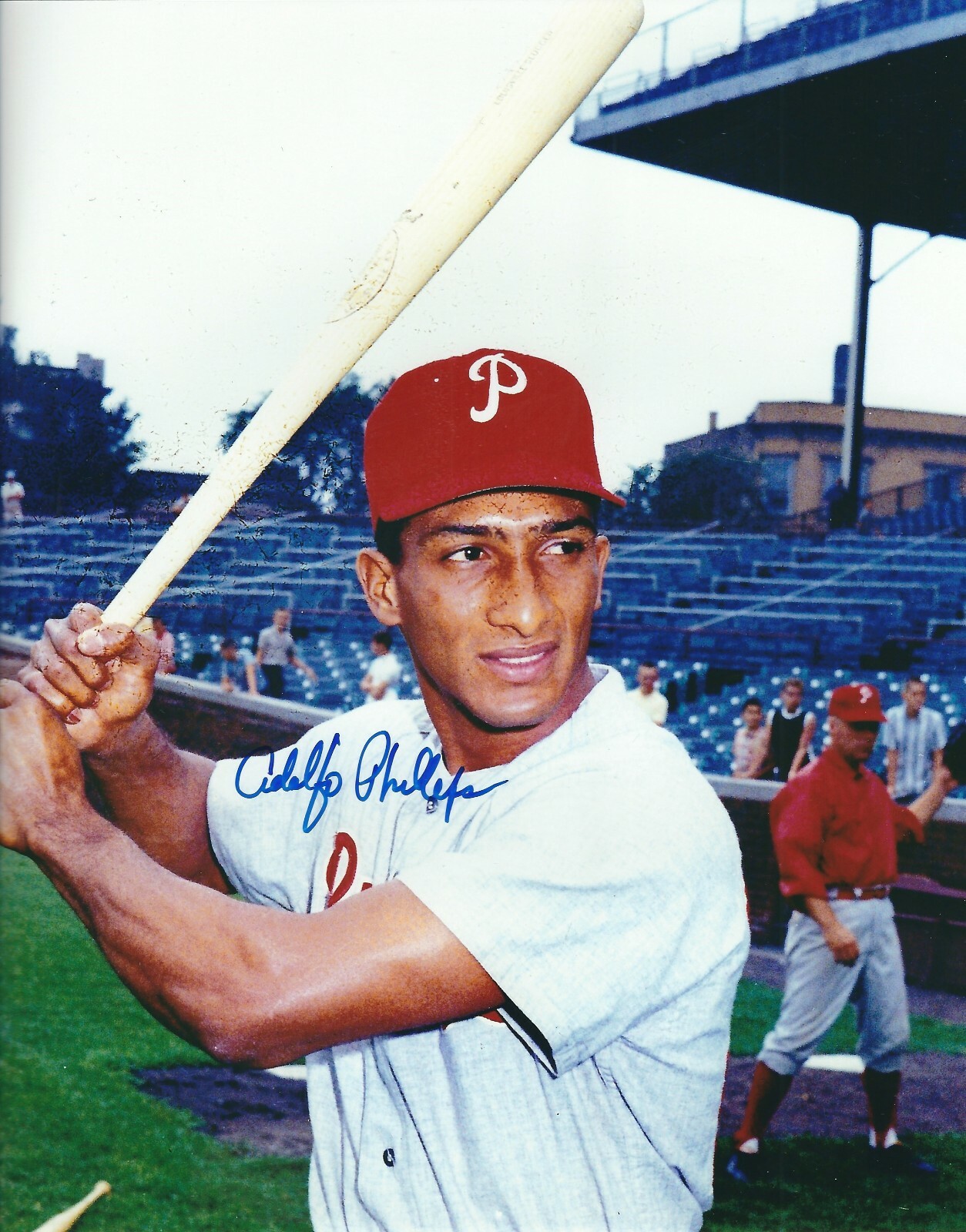 Autographed Signed 8x10 ADOLFO PHILLIPS Philadelphia Phillies photo - COA 