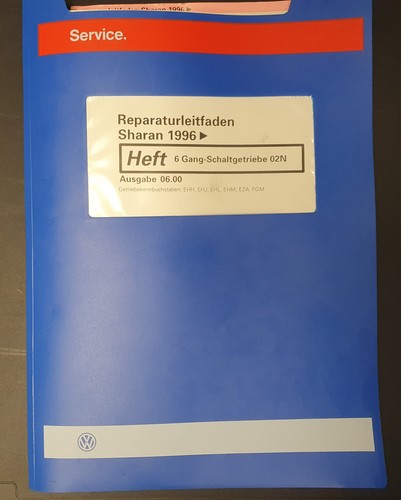 VW Reparaturleitfaden Sharan 1996 Gang Schaltgetriebe 02N