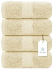 Bath Towels Large Luxury Cotton Bath Beach Spa Gym 30x56 4/PK Super Absorbent