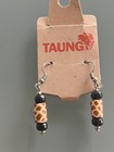 NWT 2 African Handmade Maasai Tribal Dangle Earrings Bohemian Black White Bone — photo 10