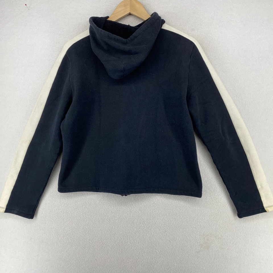 THE BLACK DOG Sudadera con Capucha Jóvenes Niños L Cremallera Completa Sudadera 071 Negro Blanco Foto 3 de 4