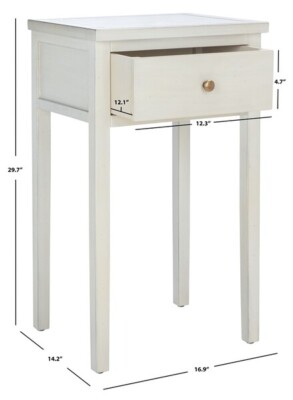 Safavieh ABEL NIGHT STAND W/STORAGE DRW, Reduced Price 2172749975 AMH6626D
