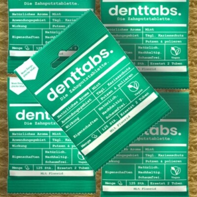 Denttabs Zahnputztabletten mit Fluorid 125 ST Naturkosmetik Zahnweiß Zahnpolitur