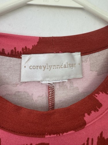 Anthropologie Nicolette Hot Pink & Red Print Midi Dress Corey Lynn Calter Sz S - Picture 5 of 9