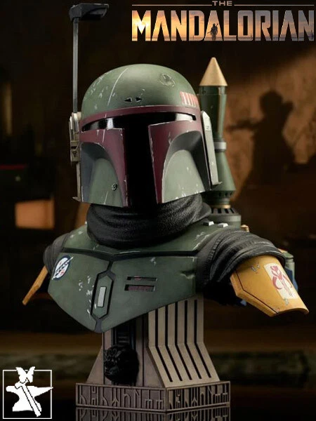 Diamond Select Legends in 3D Star Wars The Mandalorian Boba Fett Half Scale  Bust | eBay