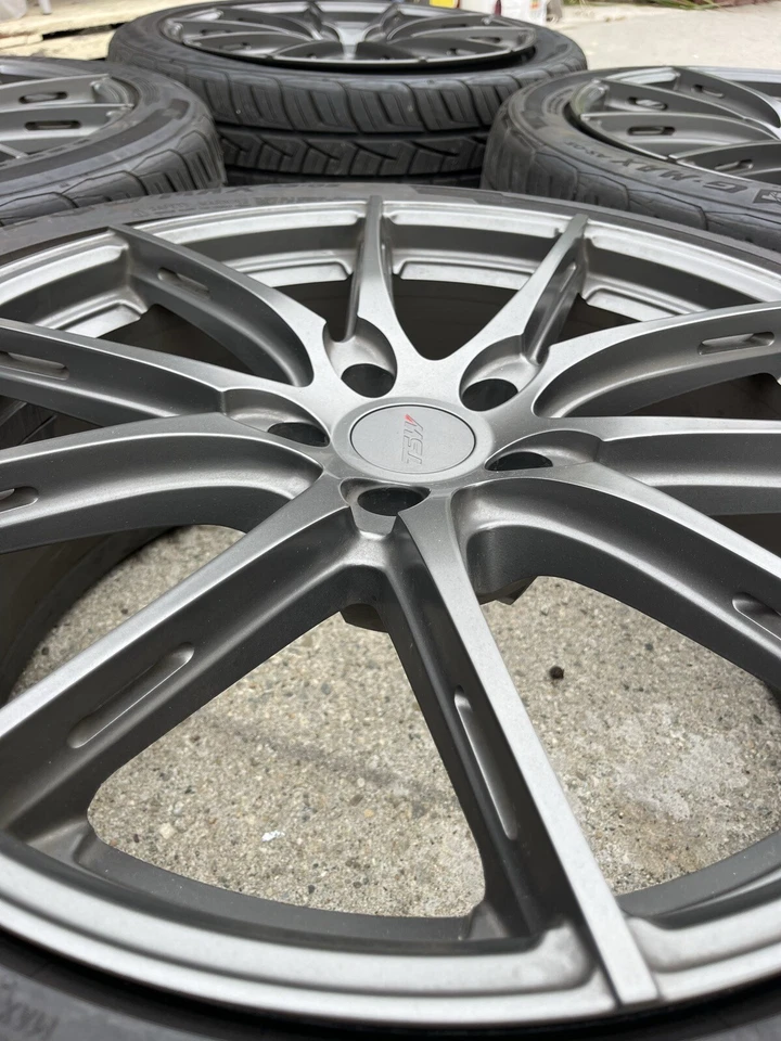 Aros Gunmetal 4x TSW 20 polegadas 5x114.3 e pneus gerais 245/45/ZR20 - Imagem 3 de 4