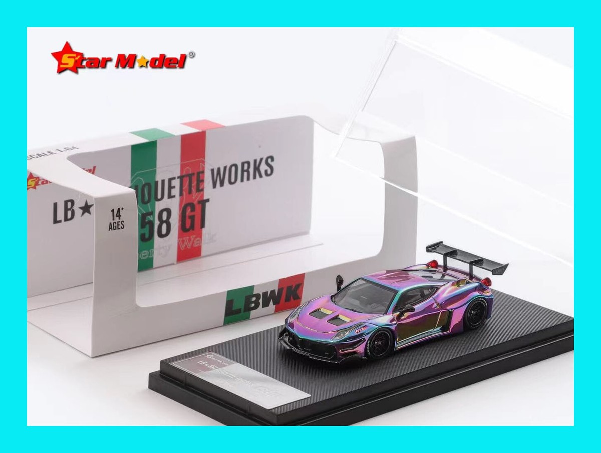 ミニカー LBWK SILHOUETTE WORKS 458 GT 1/64 Ferrari 458 GT LBWK Silhouette Works, Pearlescent White