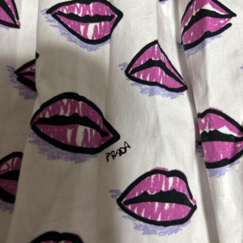 Used Prada Lip Pattern Skirt Knee Length Skirt Women Size 40 Skirt Length 63cm - Picture 3 of 4