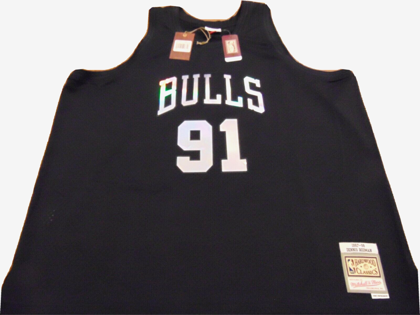 Dennis Rodman Chicago Bulls Mitchell & Ness Black Hardwood