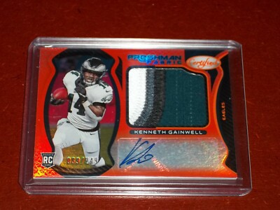 2021 Certified Mirror Orange Jersey Patch RC Auto 089/249 Kenneth Gainwell