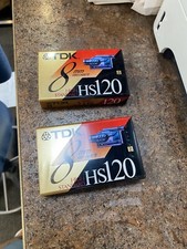 2 TDK 8mm video cassette hs120