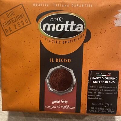 Caffe Motta Italian Gusto Forte Ground Coffe 2- 8.8 Oz Packs 17.6 Oz  500g