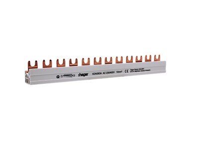 Hager  3polige Gabelschiene KDN363A 12E  ablängbar 10mm²  63A