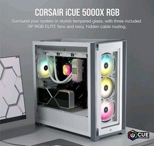 Image of Corsair iCUE 5000X RGB E-ATX Gaming Case - White