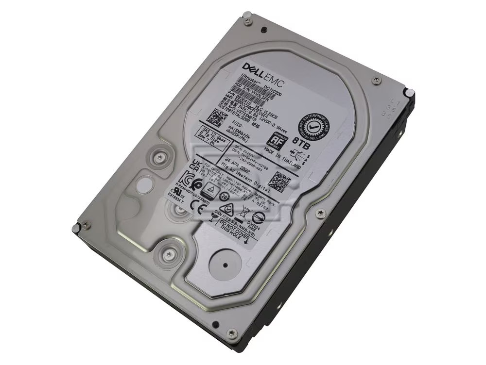 8TB SAS DELL 44YFV 7.2K 12Gbps HGST HUS728T8TAL5200 3.5in Hard