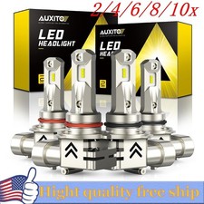 4/8X AUXITO 9005 9006 White LED Headlight Bulb Plug&Play Head Lamp High Low Beam