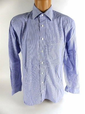 OLYMP Slim Line Herren Freizeithemd 42 16,5 | L blau gestreift langarm (9067)