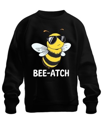BEE-ATCH Lustige Biene Sonnenbrille Frech Honigbiene Geschenk Unisex Sweatshirt 